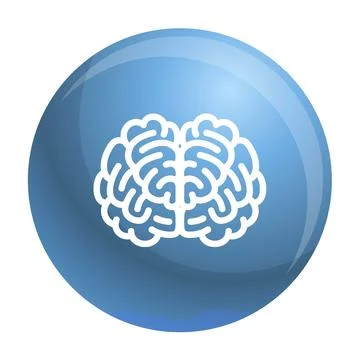 Front side brain icon, outline style Stockillustratie