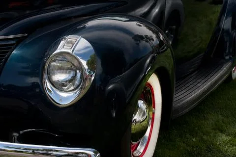 Front side of a classic car Stock Photos