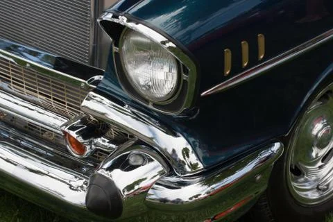 Front side of a classic car Stock Photos