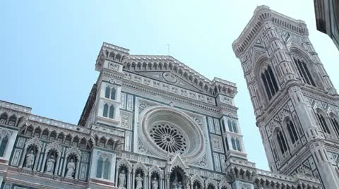 Front side of the “duomo” in Florence Stock Footage 11963735