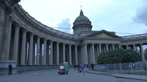 Front Side Hermitage Museum Stock Footage 46129545