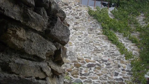 The front side of the stone house. Stock Footage 80292309