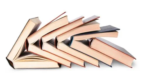 In Front six of nested books Stock Photos