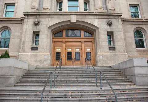 Front steps of bowker building Stock-Fotos