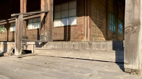 Front steps of porch Stock Footage 126304029