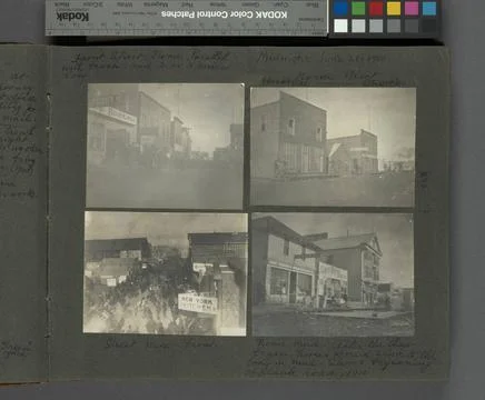 Front Street, Nome. Parallel with beach and 2 or 3 miles long; Midnight. J... Stockfoto's