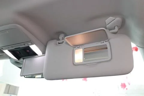 Front sun visor inside the car Stock Photos