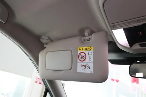 Front sun visor inside the car Stock Photos