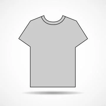 Front templates simple grey T-shirt. Vector illustration Stock Illustration