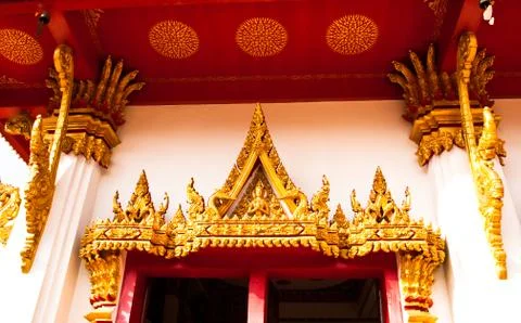 In front of the temple. Stock Photos