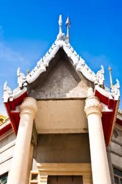 In front of the temple. Stock Photos