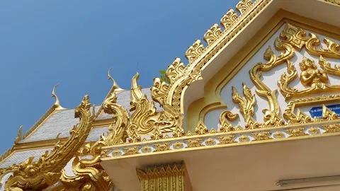 In front of the temple's chapel  It is gable-shaped. Stock Footage 276483170