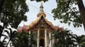 Front of Thai Temple and trees. HD Footage