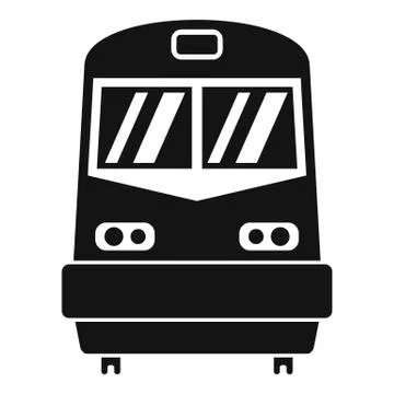 Front train icon, simple style Stock Illustration