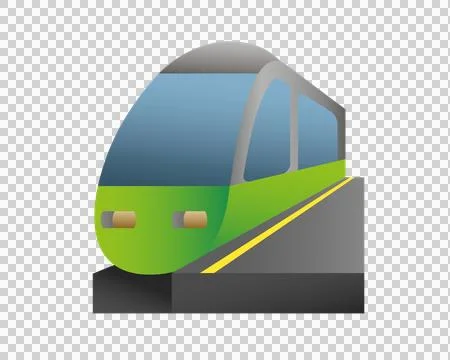 Front train station with alongside platform icon Stock Illustration