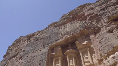 The front of the Treasury in Petra Stock Footage 83857715