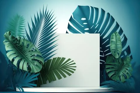 Front view 3D product round short podium on blue white gold for business wi.. Illustrazione stock