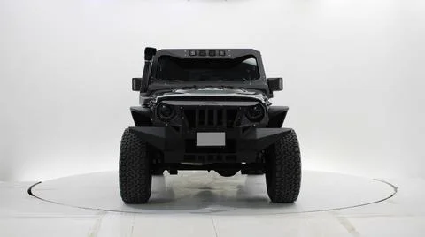 A front view of a 4x4 vehicle Stock Photos
