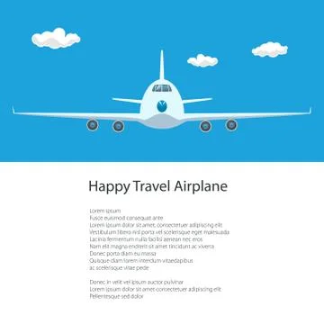 Front View of Airplane 스톡 일러스트