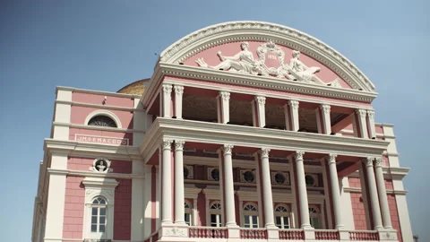 Front view of Amazon Theatre Amazonas Vídeo Stock 164055776