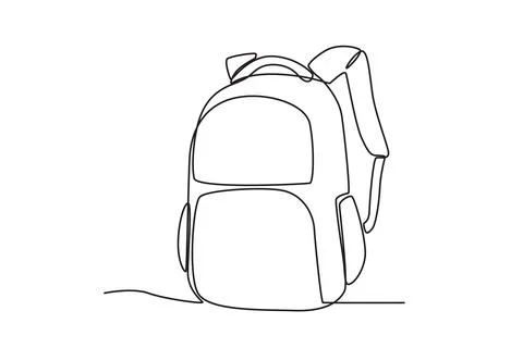 Front view of a backpack Stock Illustration