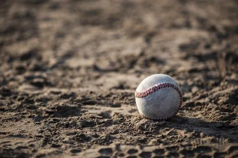 Front view baseball dirt Stock Photos