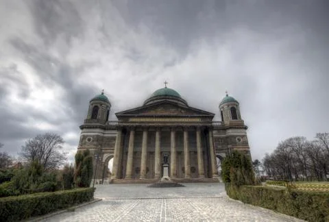 Front view of basilica, Esztergom Stock Photos