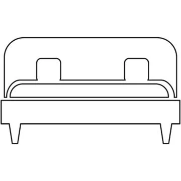 Front View Of Bed Illustrazione stock