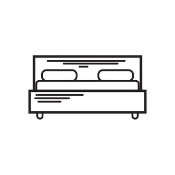 Front View Of Bed Illustrazione stock