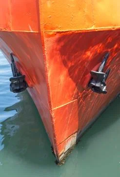 Front view of a big ship Stock Photos