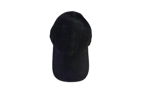 Front View of Black Cap Stock Illustration