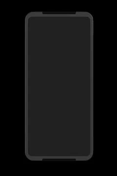 Front view of black smartphone with empty screen, concept of mobile gaming Stock Illustration