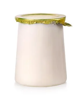 Front view of blank dairy plastic cup Stock Photos