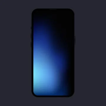 Front view. Blue Gradient Smartphone Mockup Stock Illustration