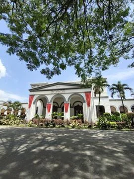 Front view of Bogor train station  building Stock Photos