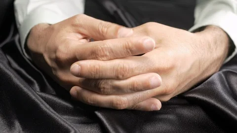 Front view bored CEO thumb twiddling 4k. Stock Footage 96000112