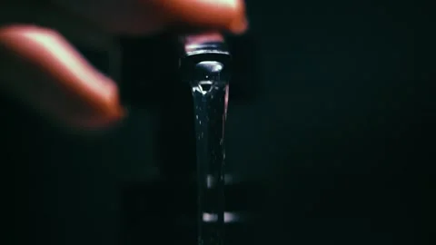 Front View of Bottle as it's Pressed and Liquid Oozes Out Stock Footage 300890527