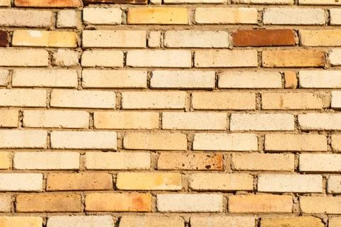 Front view of brown building brick wall . Stock Photos