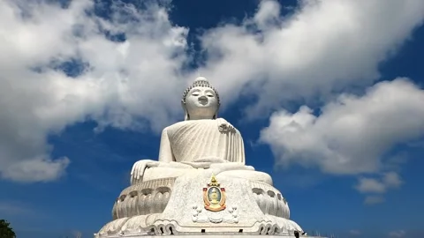 Front view of the Buddha statue in Thailand. Stock Footage 242166262