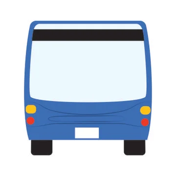 Front view of a bus Stock Illustration