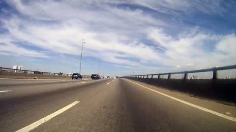 Front view of the camera in a car drive trough the city of sao paulo Stock Footage 50815644