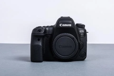 Front view of Canon EOS 6D Mark II Stock Photos
