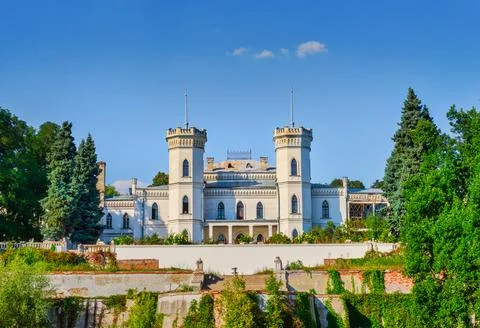 Front view of castle Stock Photos