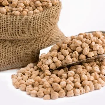 Front view of chickpeas Stock Photos