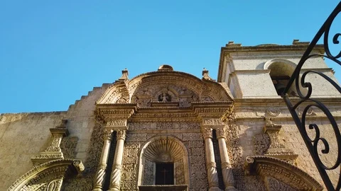 Front view to church facade Stock Footage 121500140