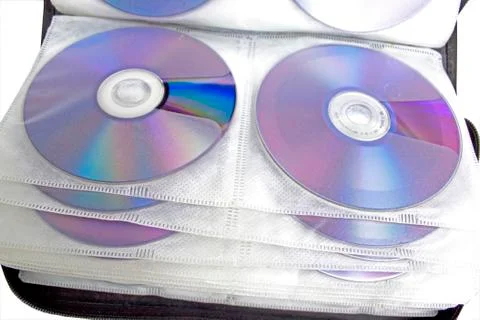 Front on view of compact disk folder Stock Photos