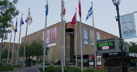 Front view of the Confederation Centre of the Arts Stock Footage 202236250