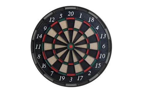 Front view of a dart board Stock Photos