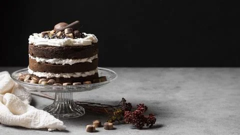 Front view delicious cake concept 2. High quality beautiful photo concept Stock Photos