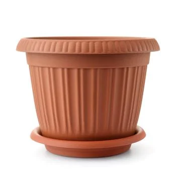 Front view of empty flower pot Stock Photos